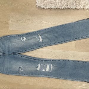 Fashion Nova Tall Distressed Blue Jeans